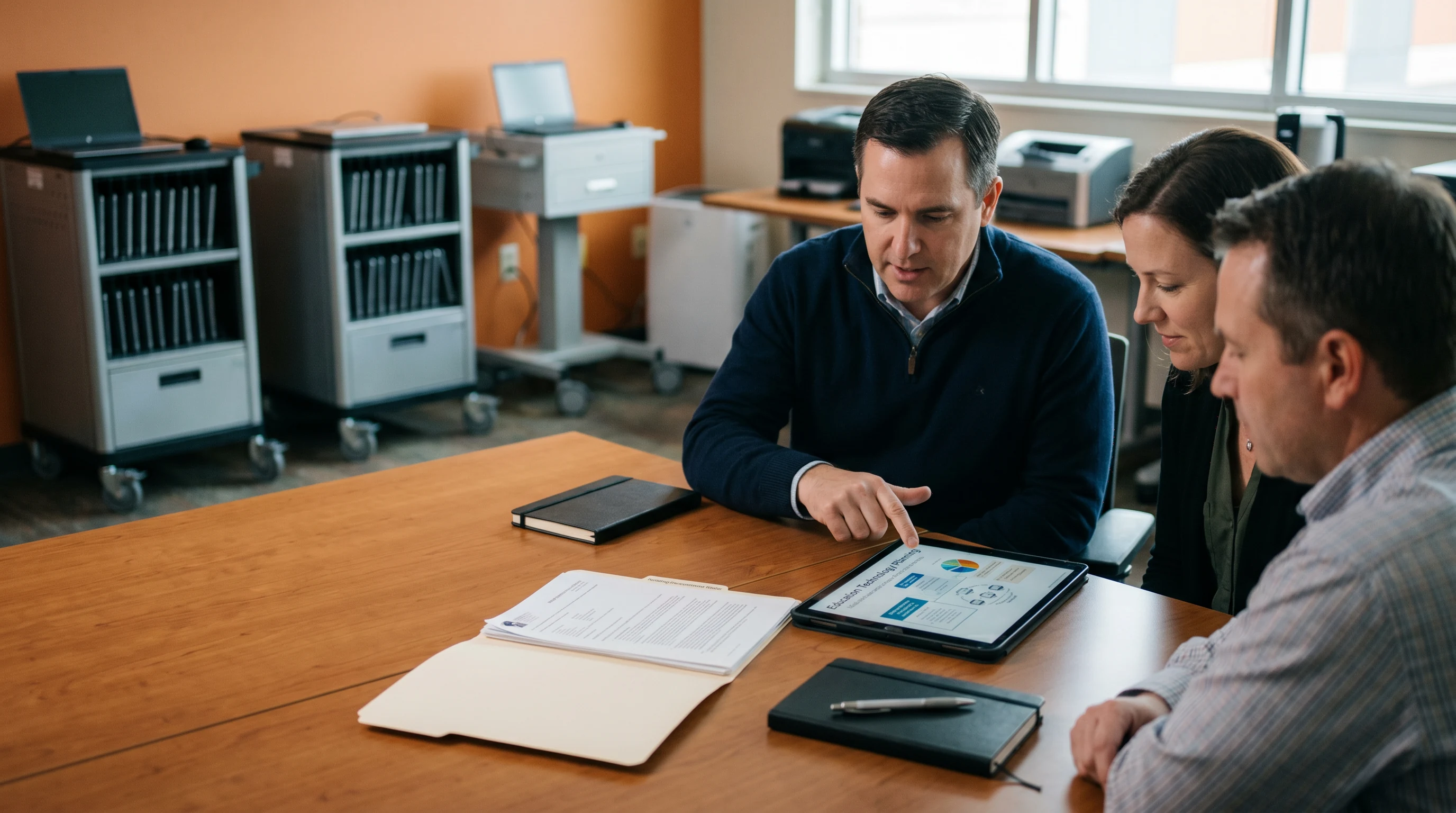 Education technology planning for student devices, safety, and procurement